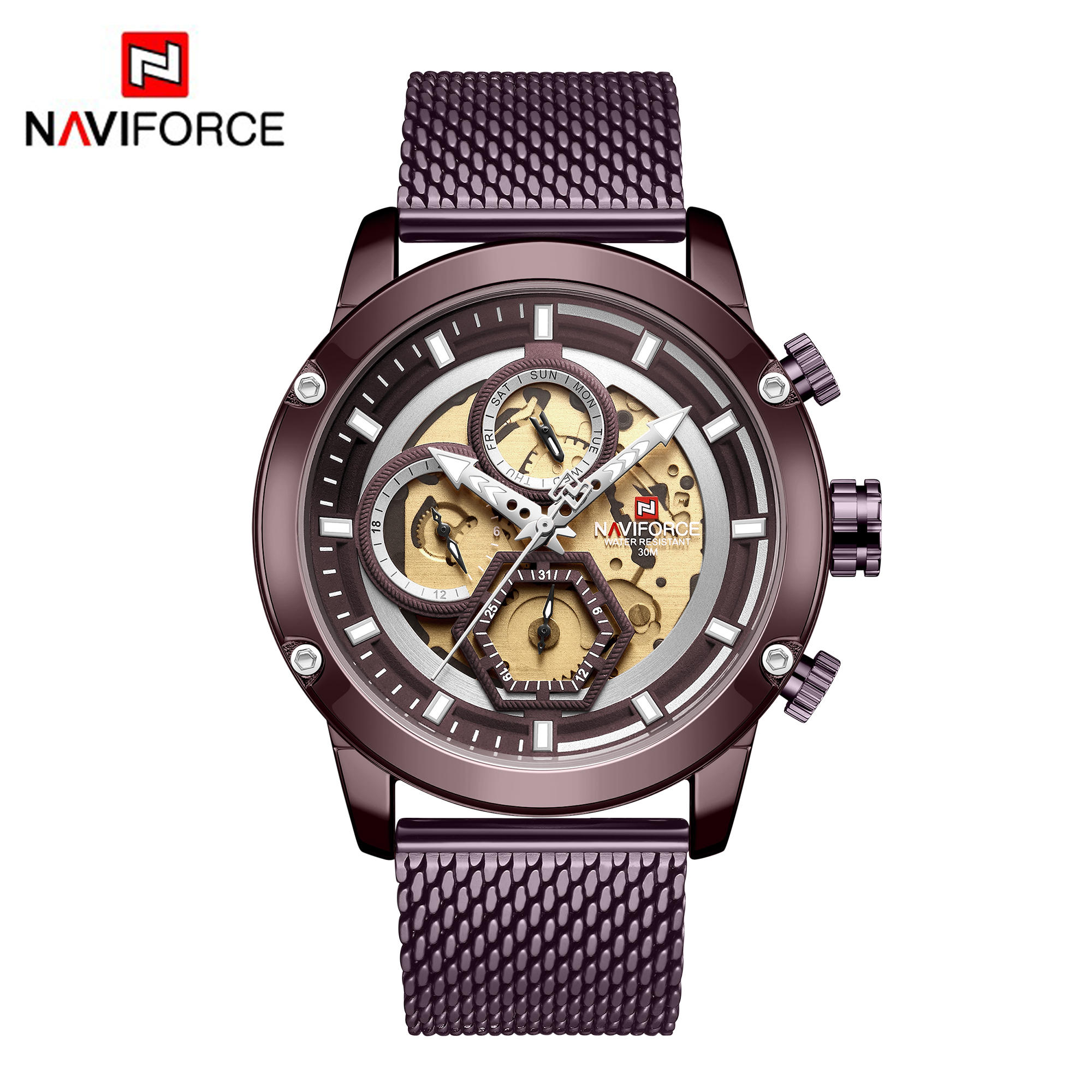 ساعت مچی مردانه نیوی فورس مدل naviforce 9167 کافی