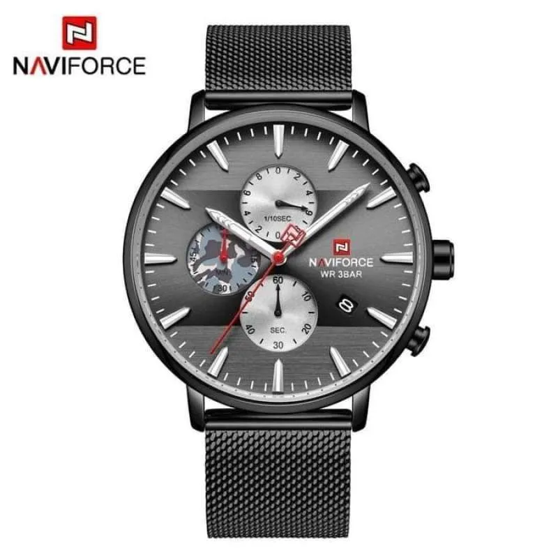 ساعت مچی مردانه نیوی فورس مدل naviforce 9169 مشکی