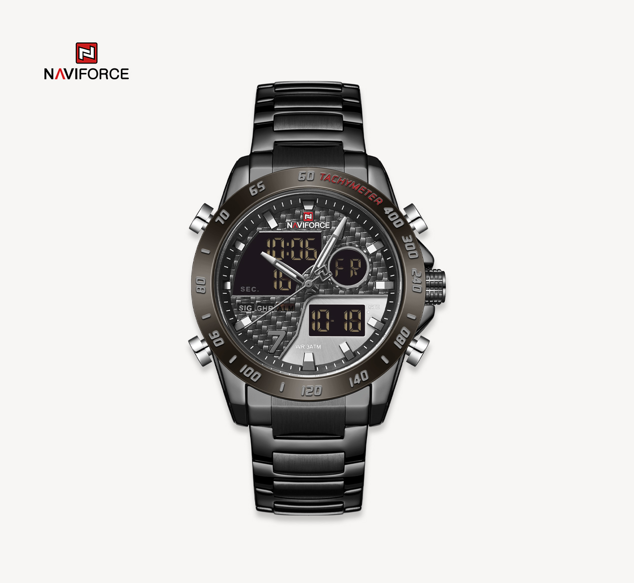 ساعت مچی مردانه نیوی فورس مدل naviforce 9171 مشکی