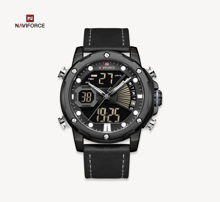 ساعت مچی مردانه نیوی فورس چرمی مدل Naviforce 9172 مشکی
