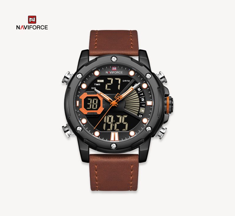 ساعت مچی مردانه نیوی فورس چرمی مدل Naviforce 9172 قهوه ای