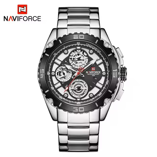 ساعت مچی مردانه نیوی فورس مدل naviforce 9179 نقره ای