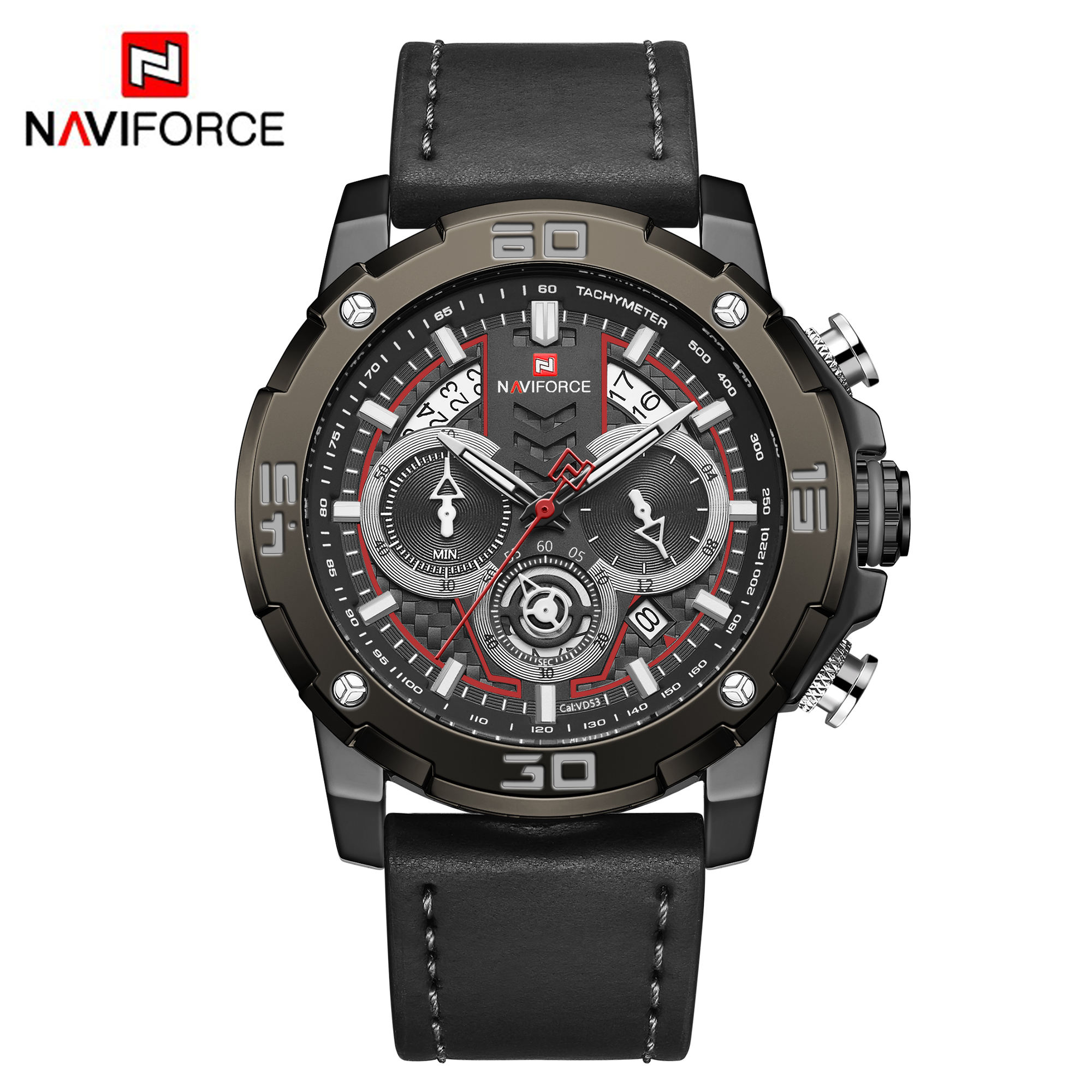 ساعت مچی مردانه نیوی فورس چرمی مدل NAVIFORCE 9175 مشکی