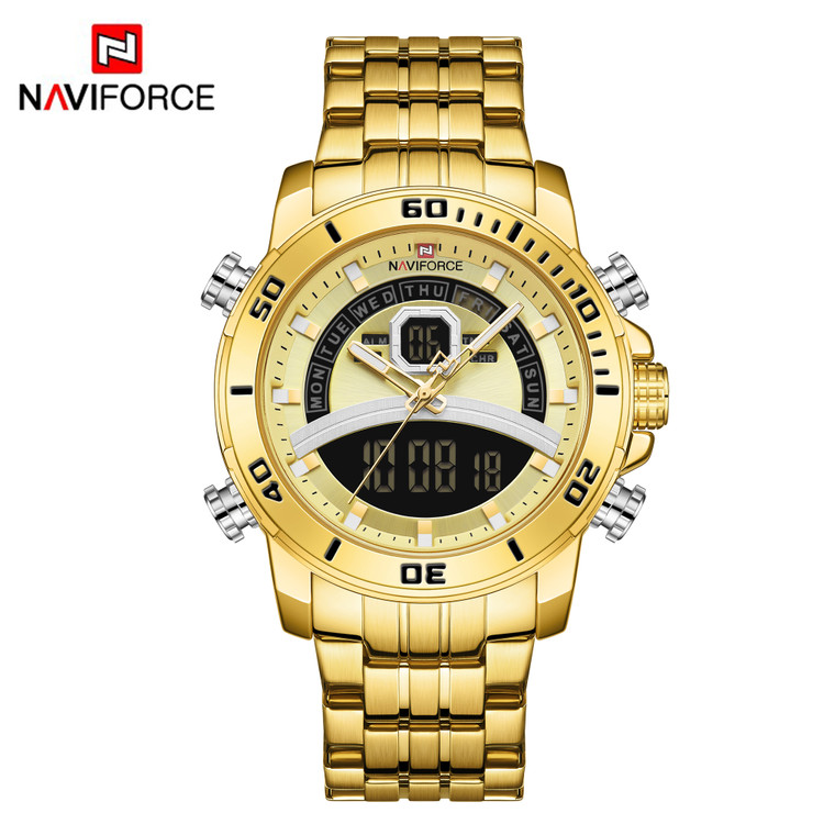 ساعت مچی مردانه نیوی فورس مدل NAVIFORCE 9181S طلایی