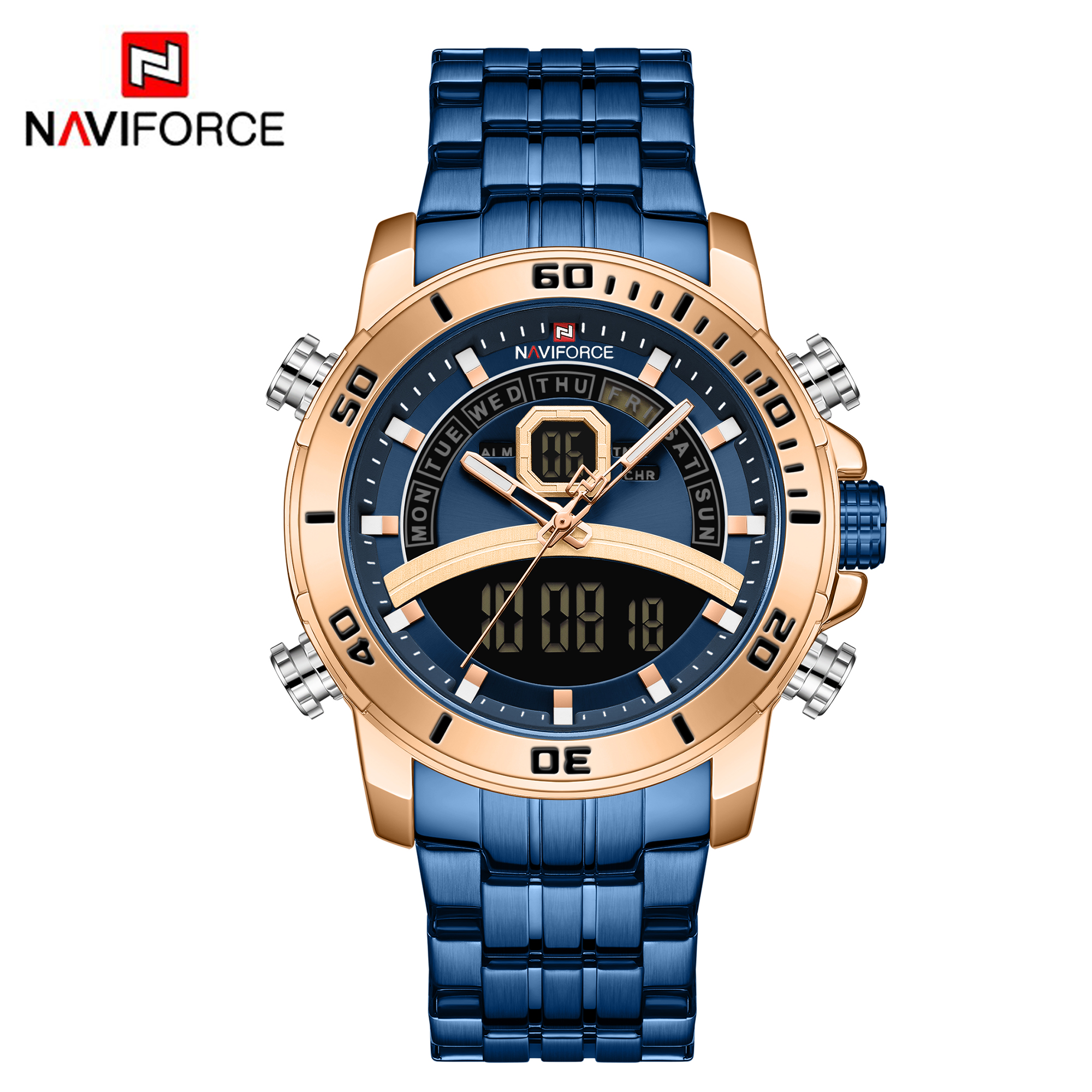 ساعت مچی مردانه نیوی فورس مدل NAVIFORCE 9181S آبی