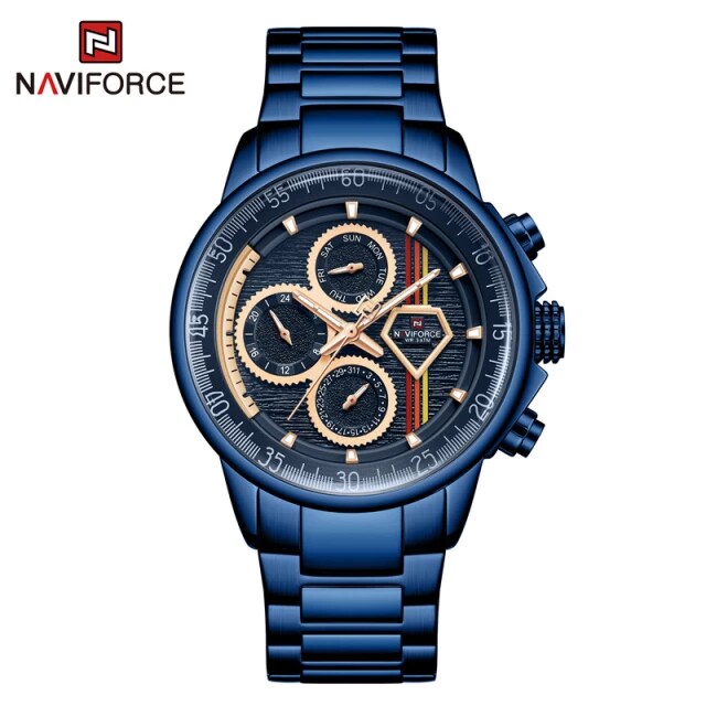 ساعت مچی مردانه نیوی فورس مدل naviforce 9184 آبی