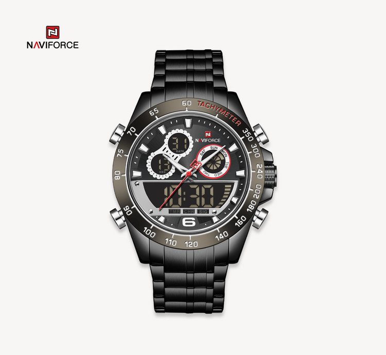 ساعت مچی مردانه نیوی فورس استیل مدل naviforce 9188 مشکی