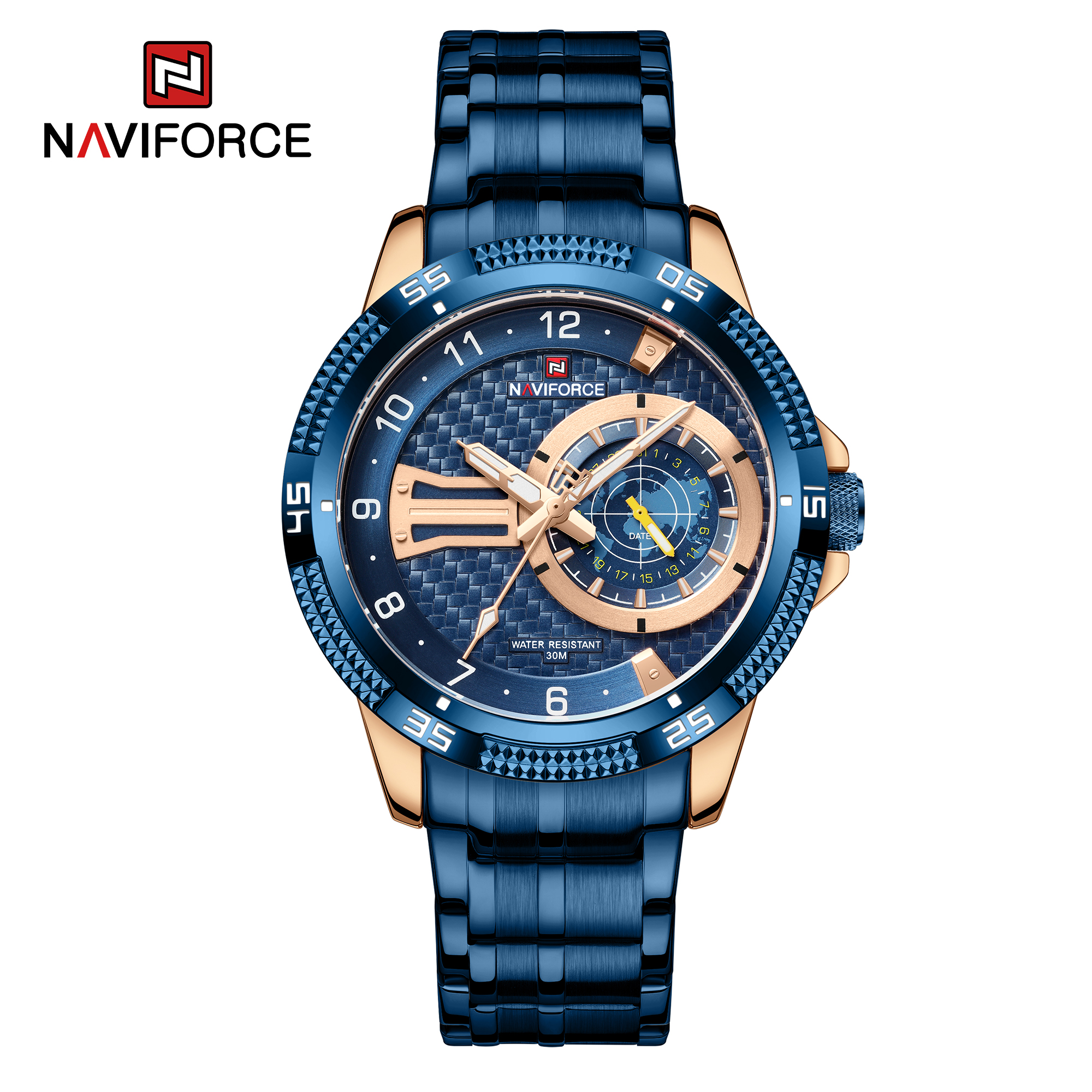 ساعت مچی مردانه نیوی فورس مدل naviforce 9206 آبی