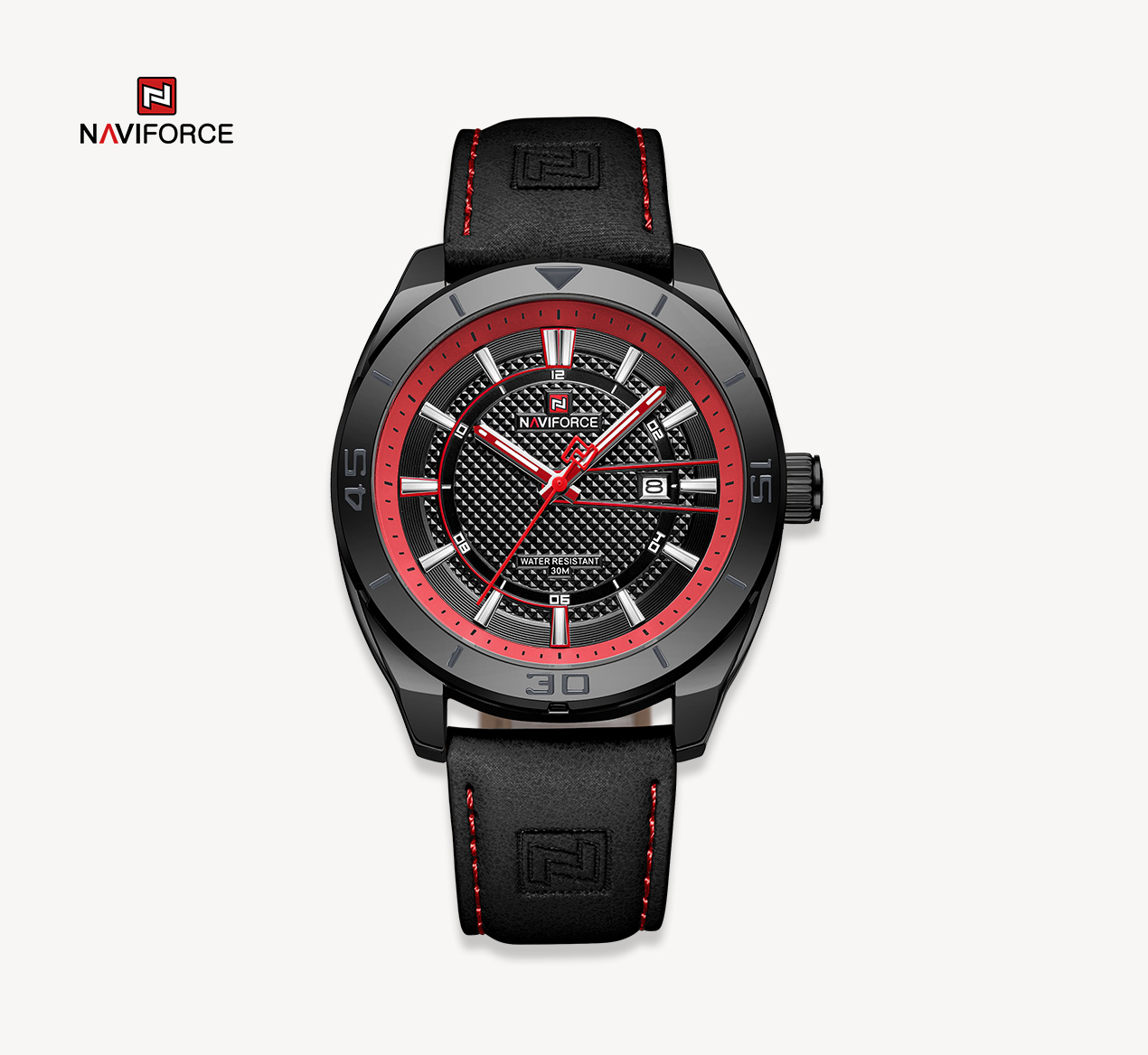ساعت مچی مردانه نیوی فورس مدل naviforce 9209 قرمز