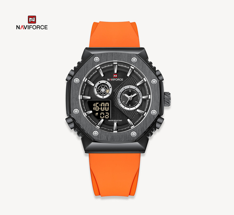 ساعت مچی مردانه نیوی فورس مدل naviforce 9216 نارنجی
