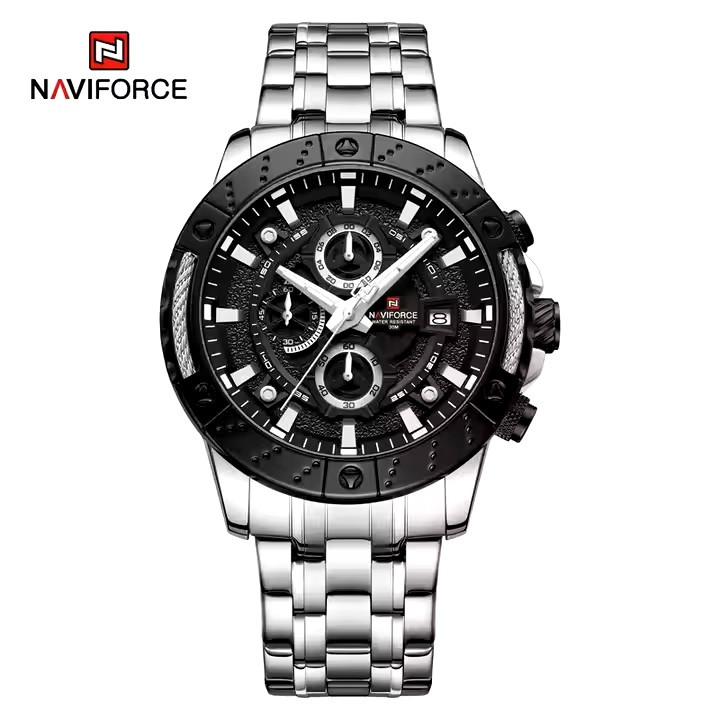 ساعت مچی مردانه نیوی فورس مدل NAVIFORCE 9227 نقره ای مشکی