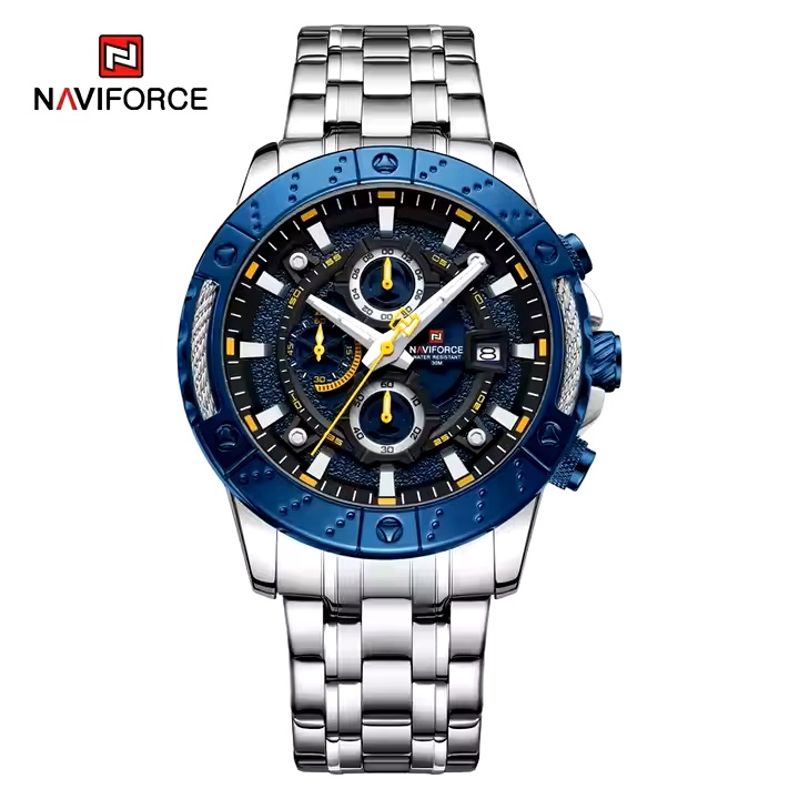 ساعت مچی مردانه نیوی فورس مدل NAVIFORCE 9227 نقره ای آبی