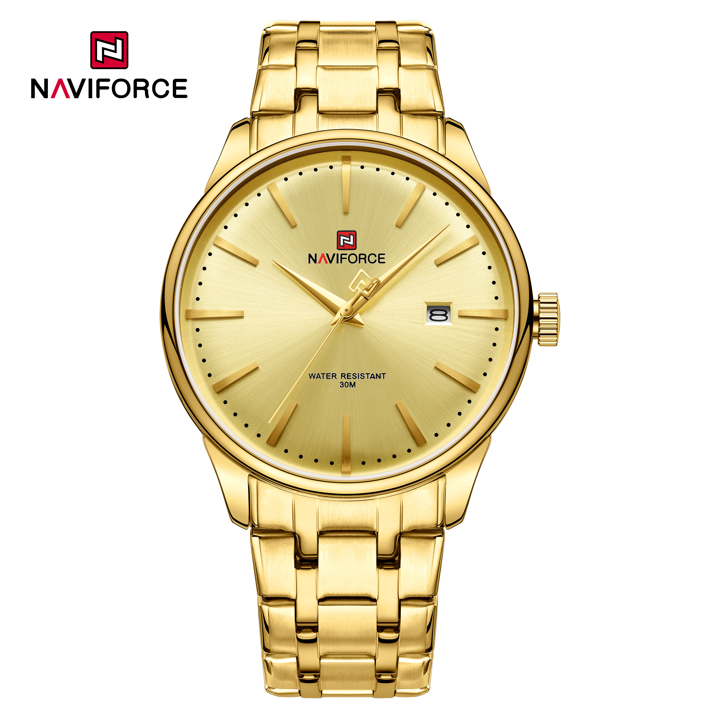 ساعت مچی مردانه نیوی فورس مدل NAVIFORCE 9230 طلایی