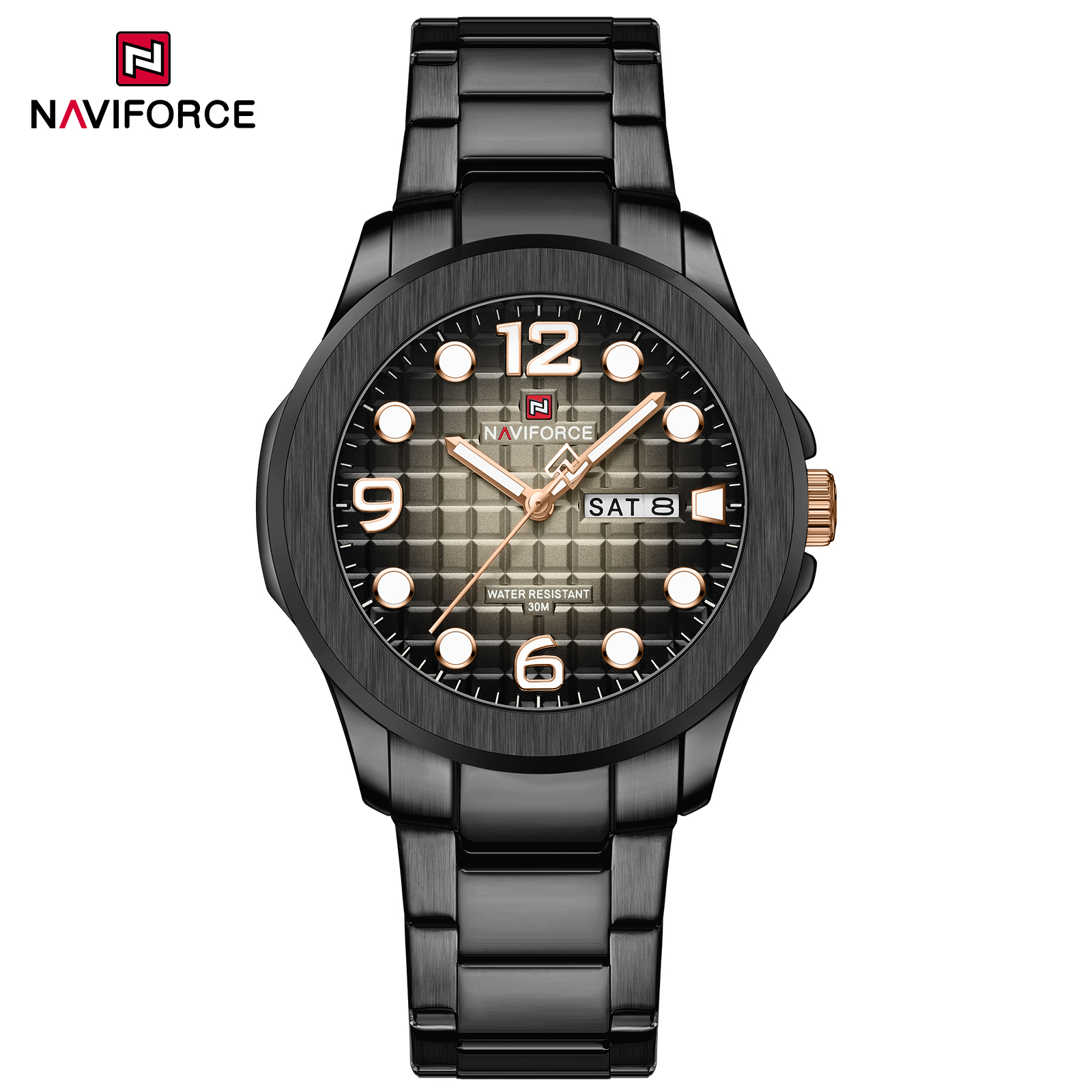 ساعت مچی مردانه نیوی فورس مدل NAVIFORCE 9244 تمام مشکی