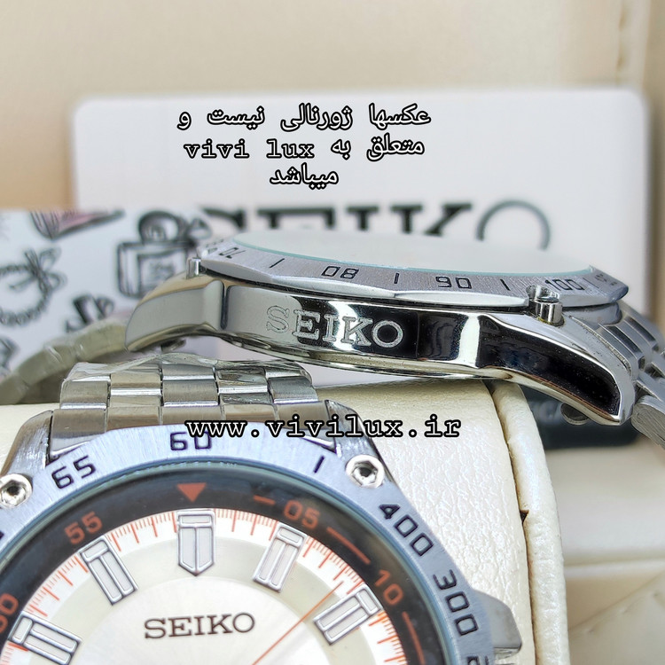 ساعت مچی مردانه سیکو موتور ژاپن دار درجه یک شب نما با کارت و کیفیت عالی رنگ ثابت SEIKO